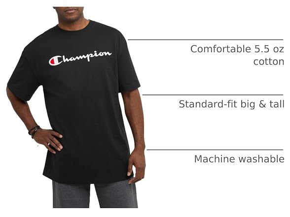 Champion Men's Graphic Short Sleeve XXL Tall