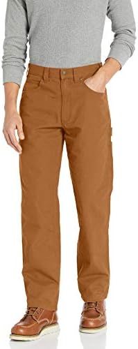 Amazon Essentials Men's Relaxed-Fit Carpenter Utility Pant with Tool Pockets, Rust, 40W x 32L