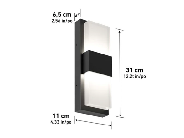 Atomi AT2425 Atomi WALL SCONCE 2PK Black and White