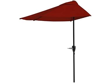 $22.99 Half Umbrella Outdoor Patio Shade - 9ft dealfomo
