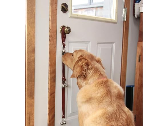 Leather Dog Doorbells to Go Outside