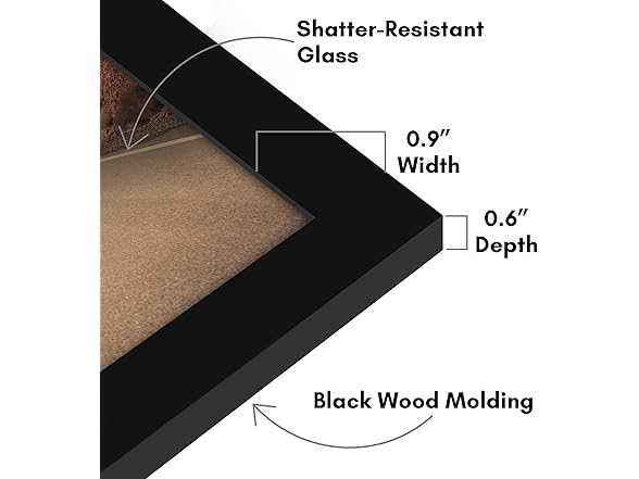 Americanflat 10x10 Picture Frame- Black