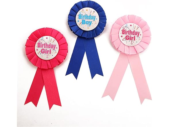 COLORFUL BLING Birthday badge
