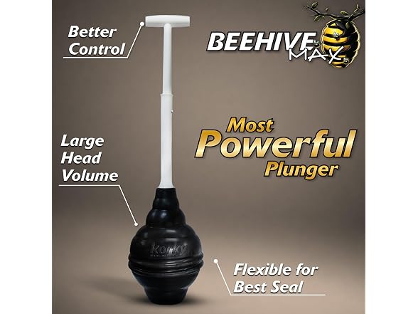 Korky BeehiveMAX Heavy Duty Toilet Plunger