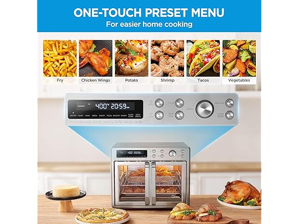 Midea MET26C3AST French Door Air Fryer Oven Stainless