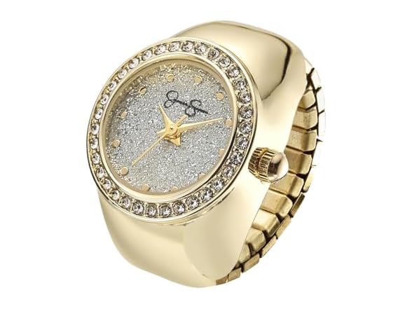 Jessica Simpson Gold Ring Watch Crystal Dial