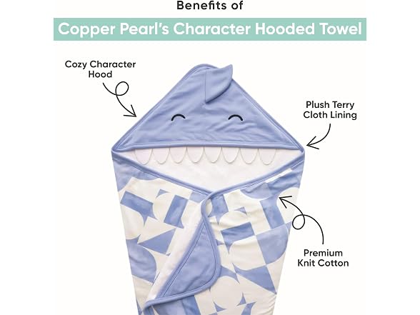 Copper Pearl Hooded Bath Towels Premium Knit