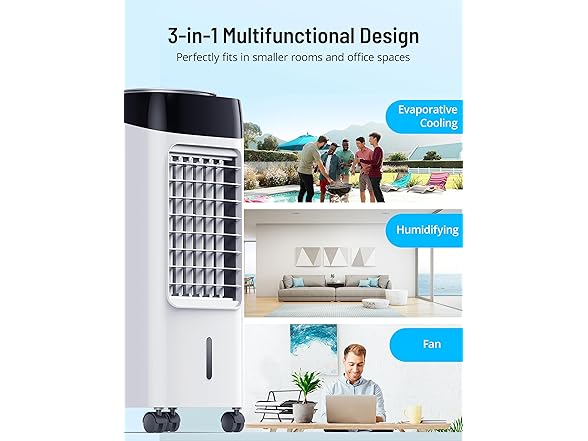 Paris Rhone Evaporative Air Cooler, 3-in-1