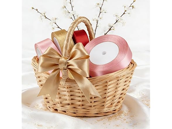 Gold Satin Ribbon 1-1/2 Inch x 2 Rolls