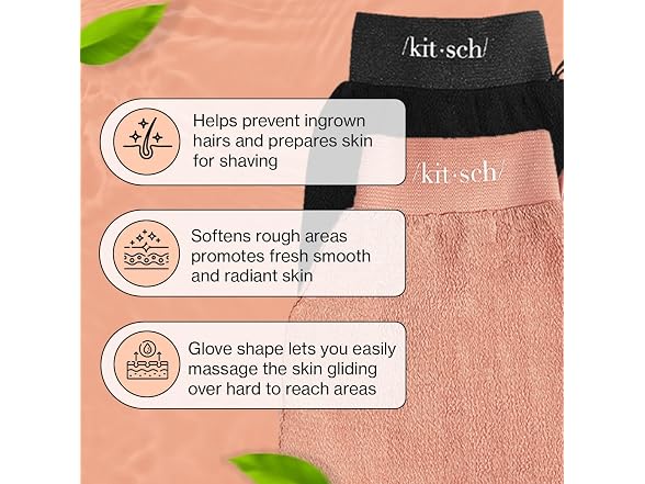 Kitsch Exfoliating Glove – Exfoliating Mitt 2pc