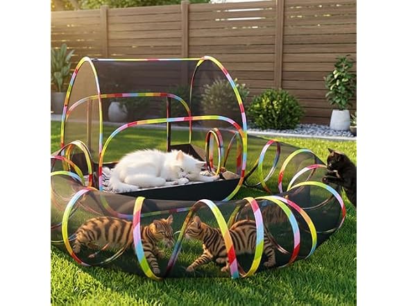 Naielfopet Outdoor Cat Enclosure 2-in-1