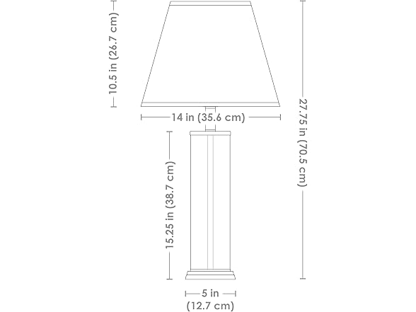 Glass Cylinder Table Lamp 2-pack w-Shade