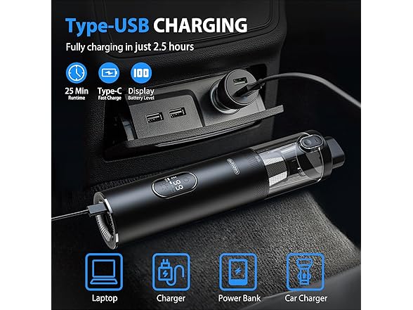 autozen 17000Pa Cordless Car Vacuum