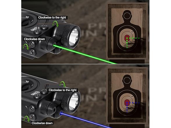 1200 Lumens Tactical Flashlight Dual Laser Combo
