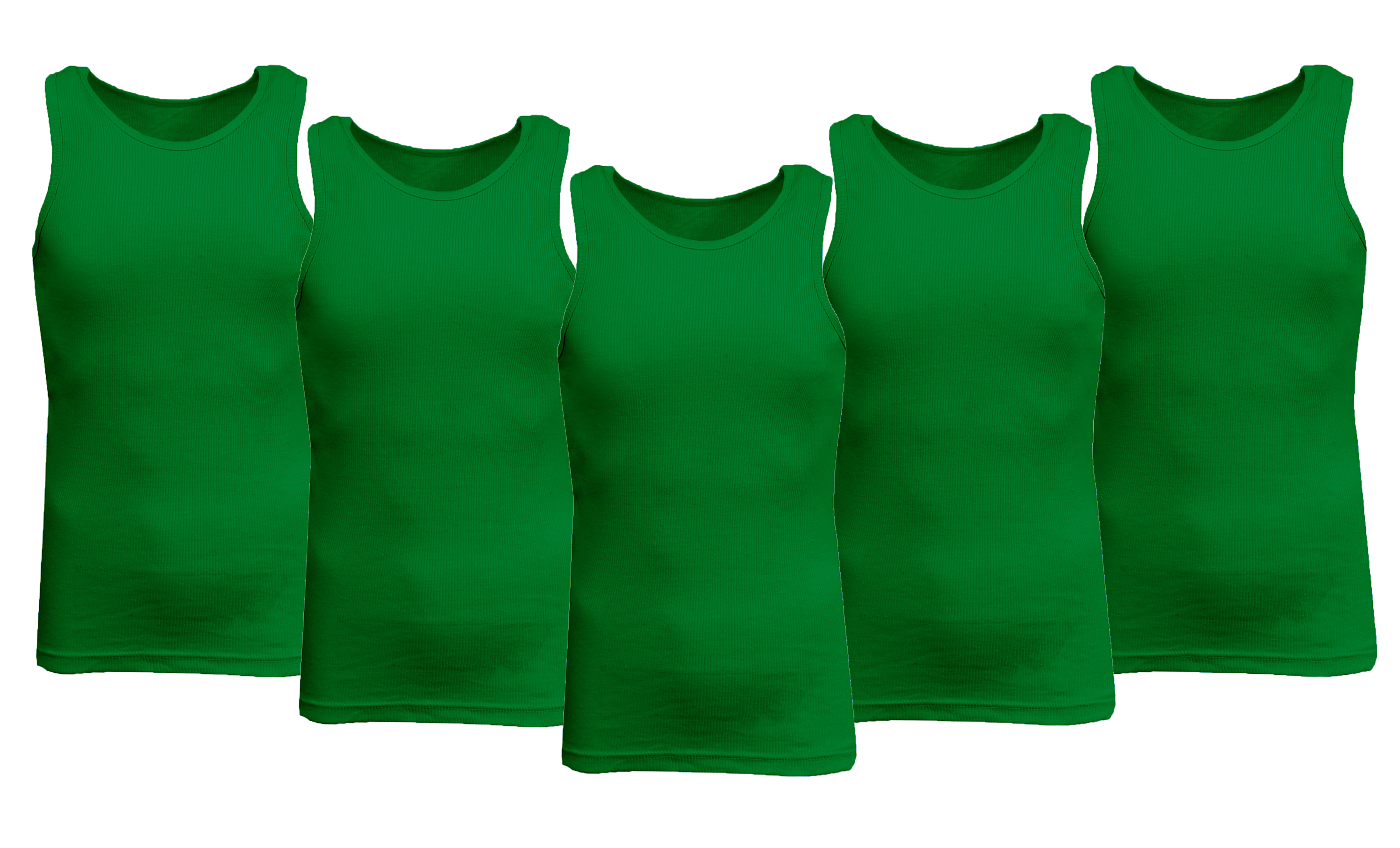 3 or 5PK Men's Heavyweight Ribbed Tank Top - Gallery 61