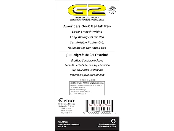 Pilot G2 Premium Gel Roller Pens, Bold