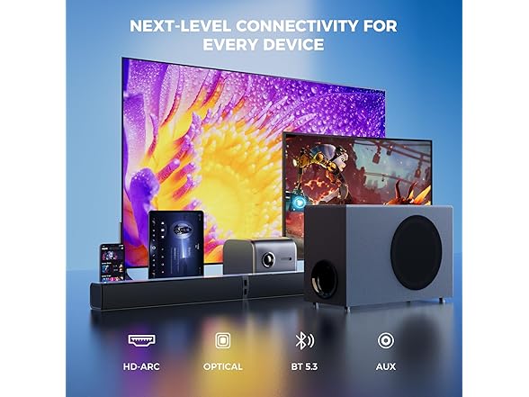 MZEIBO Sound Bar with Subwoofer