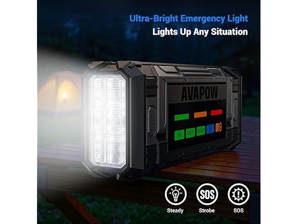 AVAPOW 8000A Battery Jumper Starter 4in HD Display