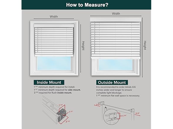 CHICOLOGY Faux Wood Blinds, Window Blinds VARIES