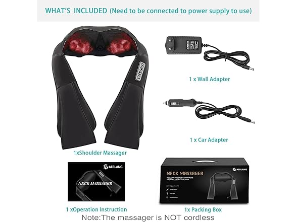 AERLANG Shiatsu Back and Neck Massager