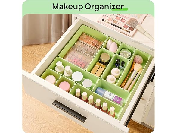 Vtopmart Green 25 Pack Plastic Drawer Organizer