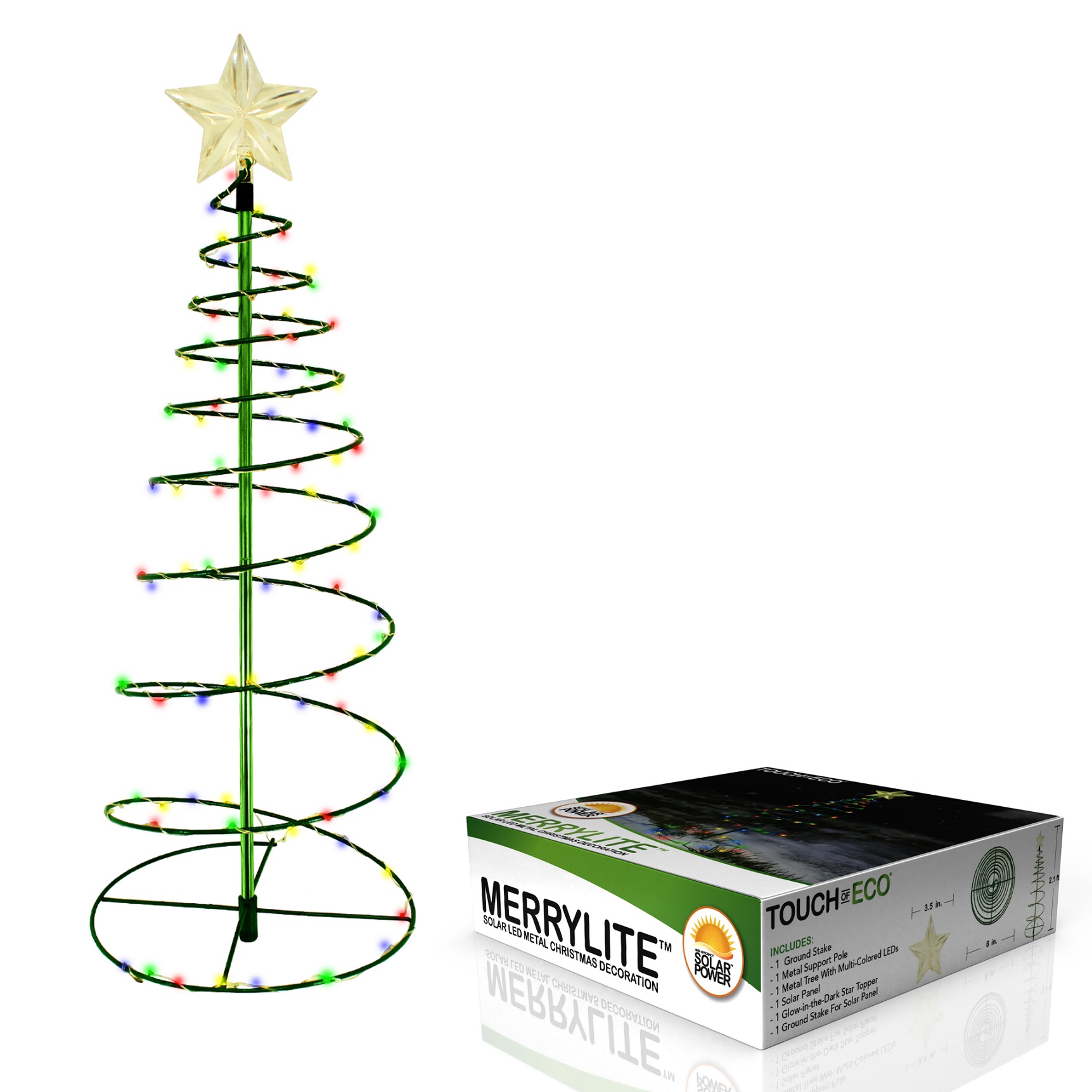 MERRYLITE Solar LED Metal Christmas Tree - Gallery 16