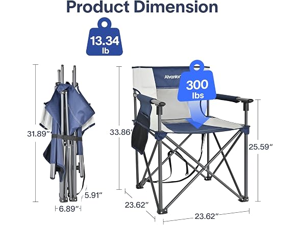 Alvantor Heavy Duty Folding Camping Chair