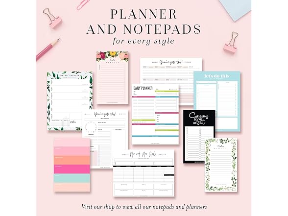 Bliss Collections Weekly Planning Pad, Organizer,