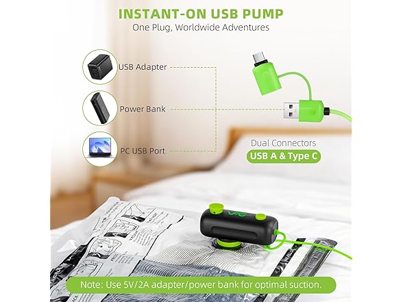 CrazyFeb Vacuum Bags for Travel