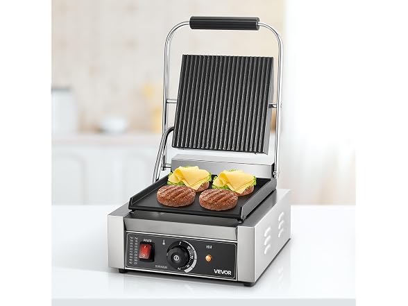 VEVOR Commercial Panini Grill, 1800W