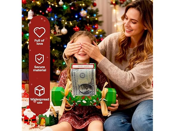 4PCS Christmas Surprise Money Pull Pouch