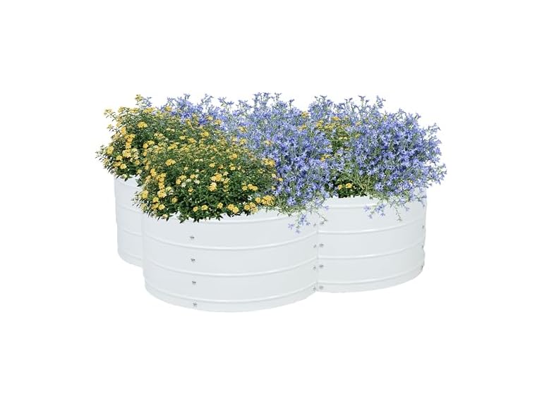 Steel Garden Bed - White