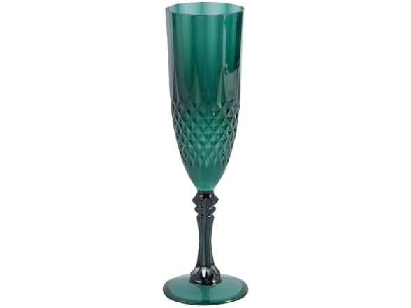 Fun Express 9 8 oz. Green Champagne Flutes
