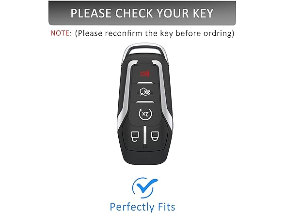 Riasot Leather Key Fob Cover Ford Pink