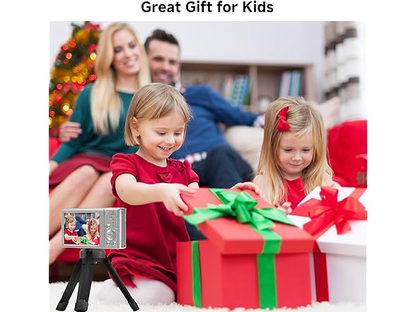 ceye FHD 4K 44MP Digital Camera w/3-LED Flash