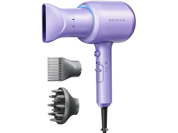 Ionic Hair Dryer with Diffuser & Comb