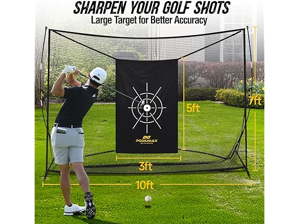 PodiuMax 10x7ft Golf Net with Target