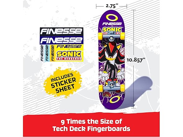 TECH DECK, Finesse X Sonic The Hedgehog Handboard