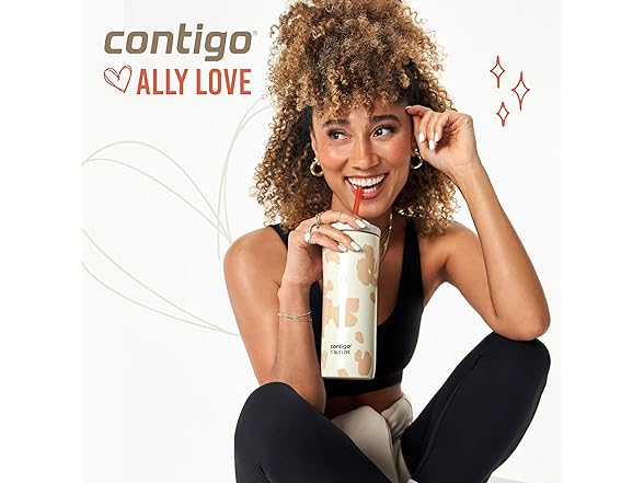 Contigo x Ally Love Streeterville Tumbler, 24oz, Licorice