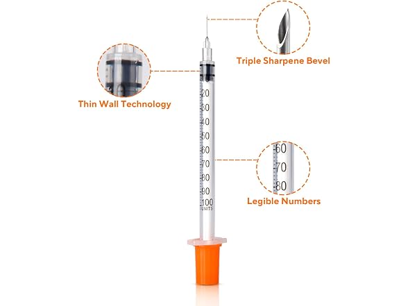 JIUPULL 30PACK U-100 Syringes