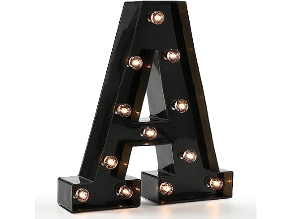 Light Up Black Alphabet Marquee Letters 