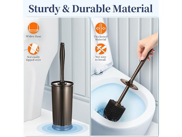 HAMITOR Bronze Toilet Bowl Brush Holder Set - Gallery 5