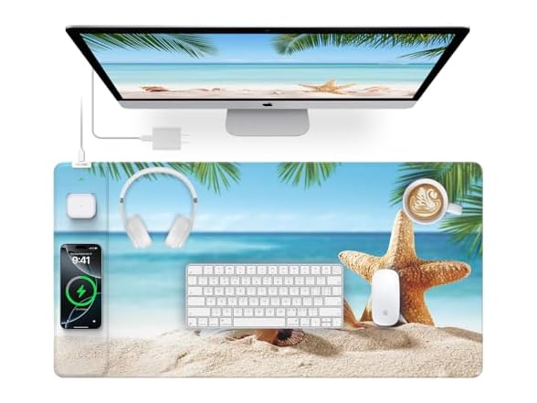 Wireless Charging Mouse Pad, 31.5"x15.8" 