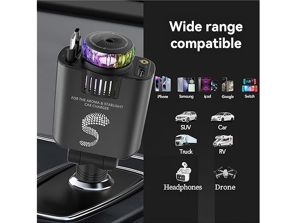 Sozun Retractable USB C Car Charger