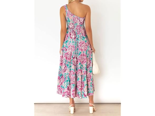 Zesica Women (XL) Summer One Shoulder Midi Dresses