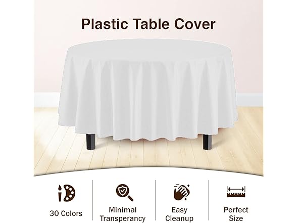 Premium Round White table cover