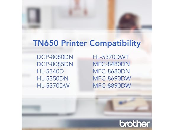 Brother Genuine High YieldToner Cartridge, TN650, Replac