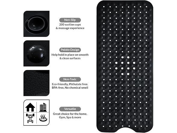 LUX D?cor Non-Slip Bathtub Mat, Extra Large 4