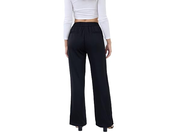 Heipeiwa Women (XS) Straight Wide Leg Satin Pants
