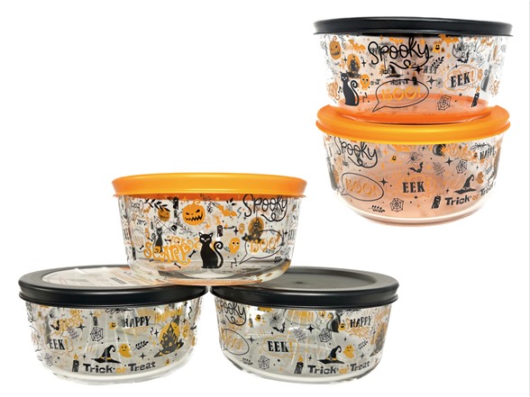 Halloween Glass Food Storage Set 10-Piece